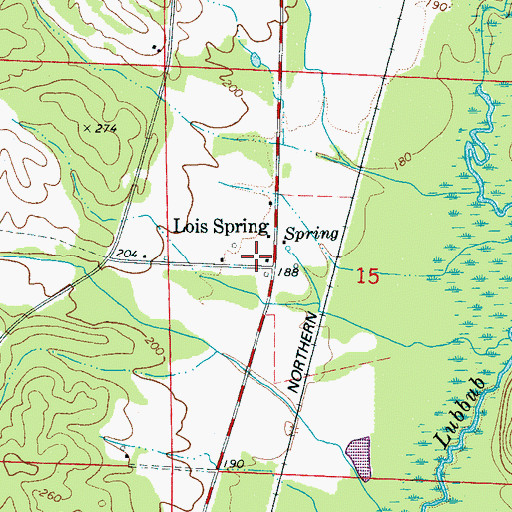 Topographic Map of Bells (historical), AL