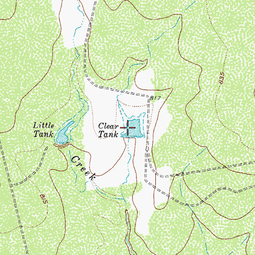 Topographic Map of Clear Tank, TX