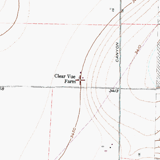 Topographic Map of Clear Vue Farm, TX