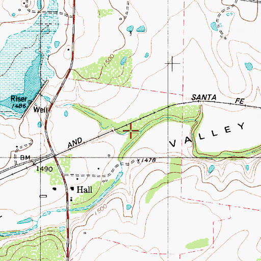 Topographic Map of Clements Hollow, TX