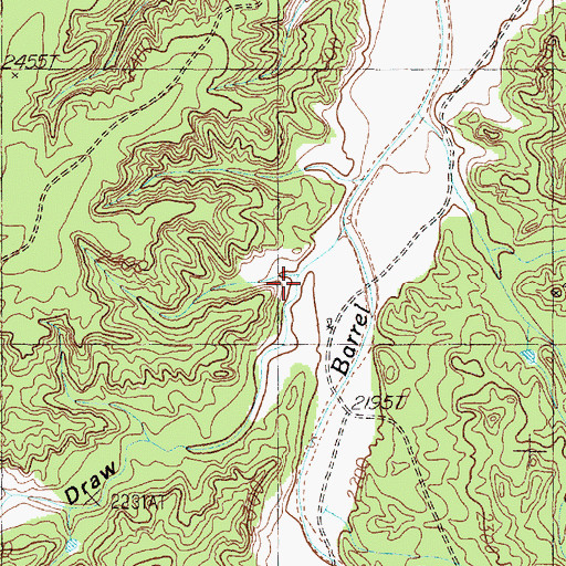 Topographic Map of Cleveland Draw, TX