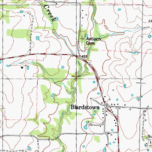 Topographic Map of Click Creek, TX