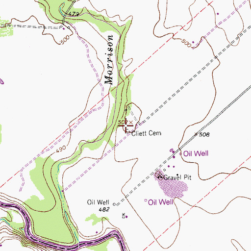 Topographic Map of Cliett Cemetery, TX