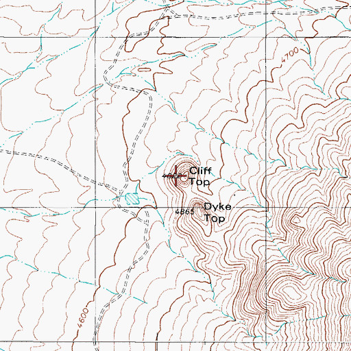 Topographic Map of Cliff Top, TX