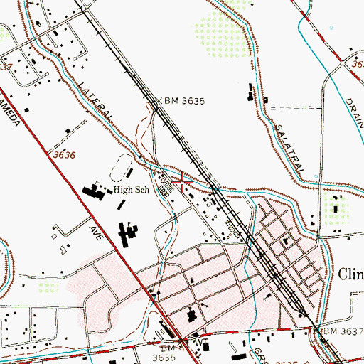 Topographic Map of Clint Lateral, TX