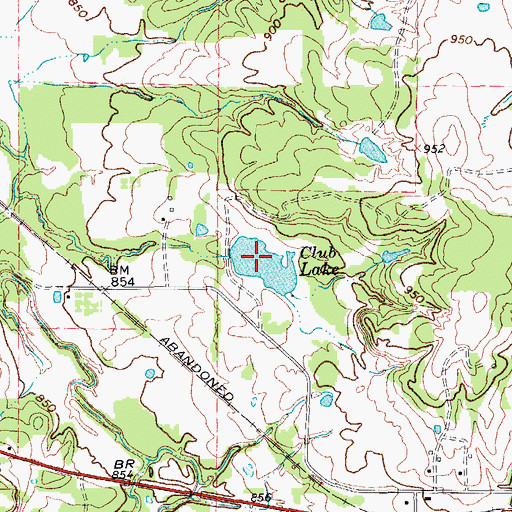 Topographic Map of Club Lake, TX