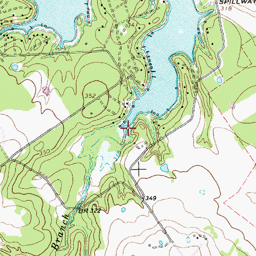 Topographic Map of Cobb Branch, TX