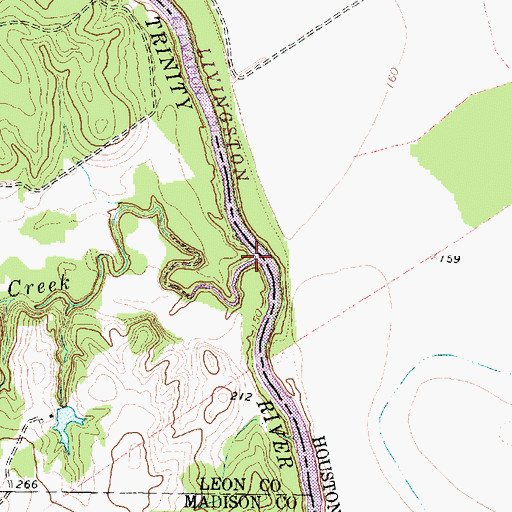 Topographic Map of Cobb Creek, TX