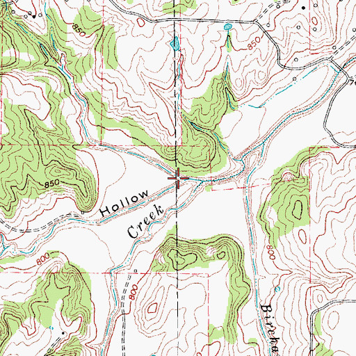 Topographic Map of Cobb Hollow, TX