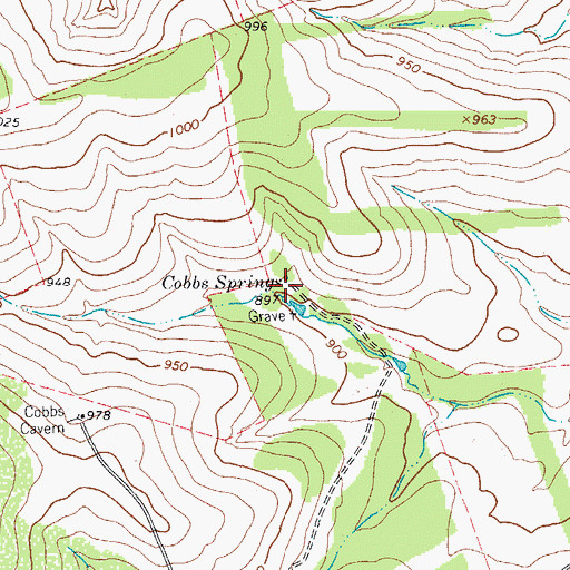 Topographic Map of Cobbs Springs, TX