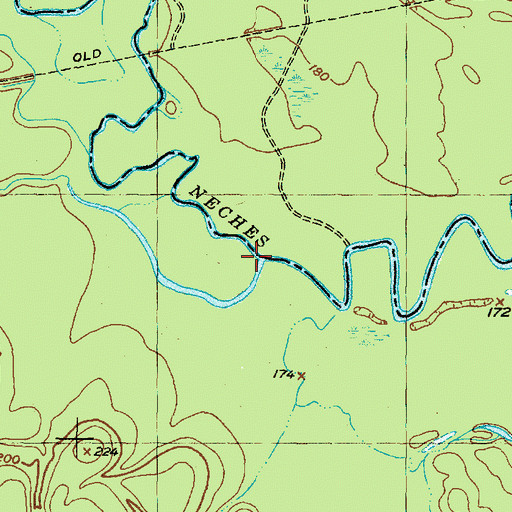 Topographic Map of Cochino Bayou, TX