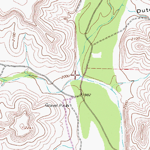 Topographic Map of Cocklebur Draw, TX