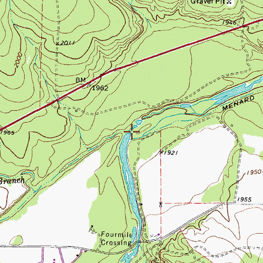 Topographic Map of Coghlan Branch, TX