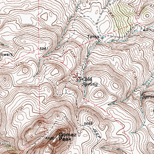 Topographic Map of Cold Spring, TX