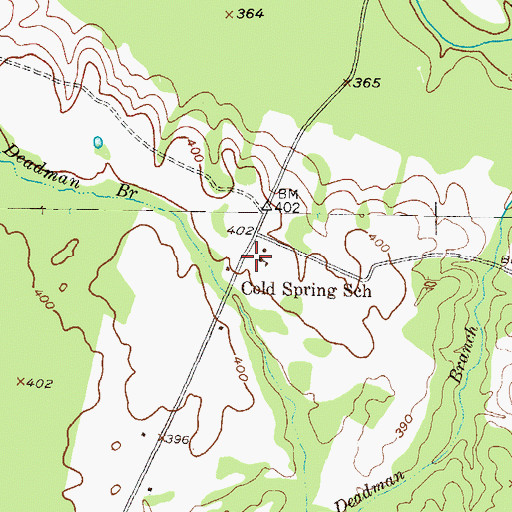 Topographic Map of Cold Spring School, TX