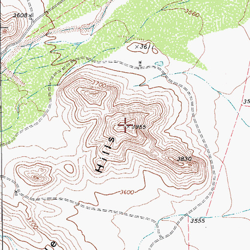 Topographic Map of Cole Hills, TX