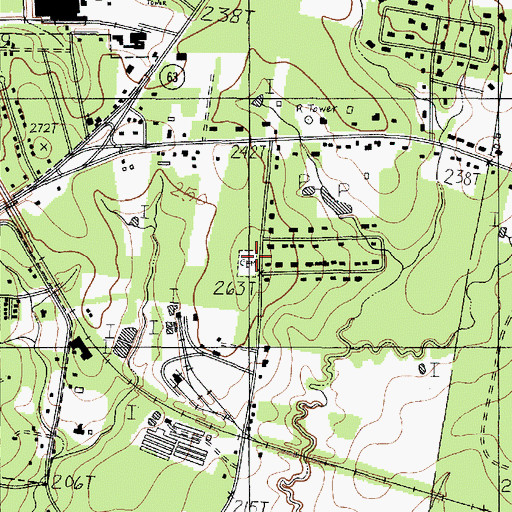 Topographic Map of Cole Springs Cemetery, TX