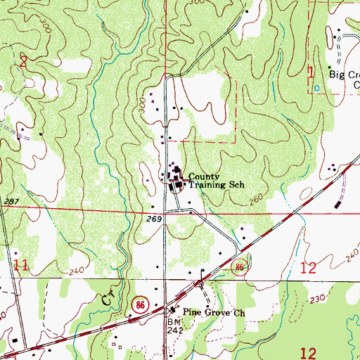 Topographic Map of C W Ladow Center, AL