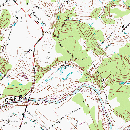 Topographic Map of Coleto Creek Oil Field, TX