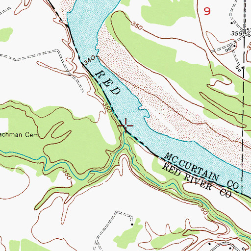 Topographic Map of Collier Creek, TX