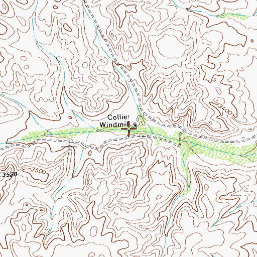 Topographic Map of Collier Windmill, TX