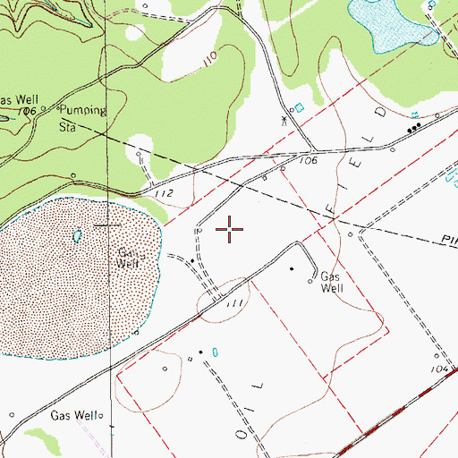 Topographic Map of Cologne Oil Field, TX