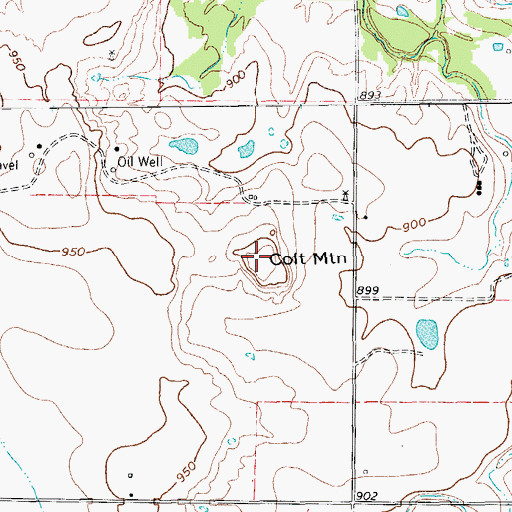 Topographic Map of Colt Mountain, TX