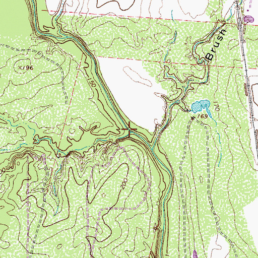 Topographic Map of Comanche Branch, TX