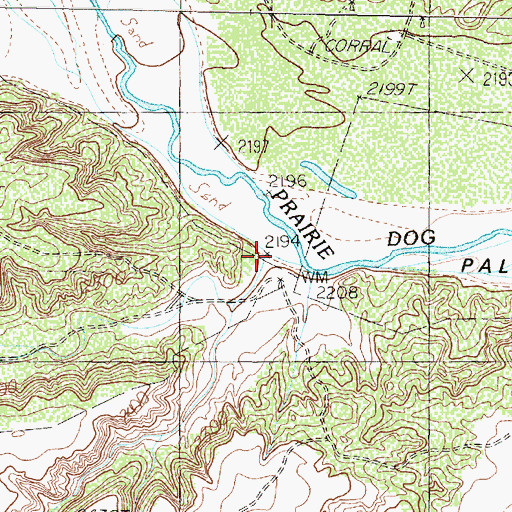 Topographic Map of Comanche Creek, TX