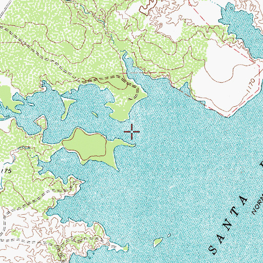Topographic Map of Commanche Creek, TX