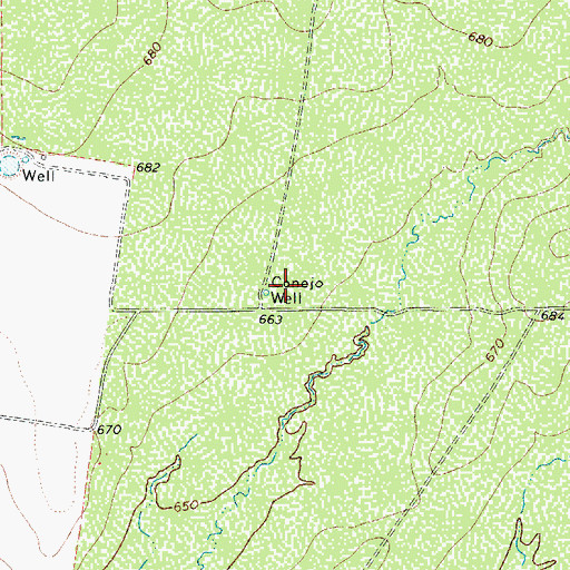 Topographic Map of Conejo Well, TX