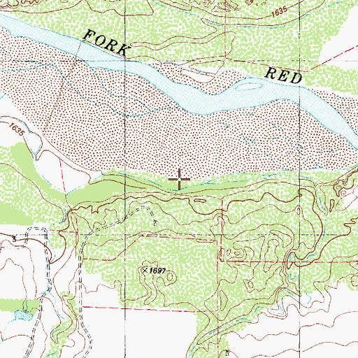 Topographic Map of Conkline Creek, TX
