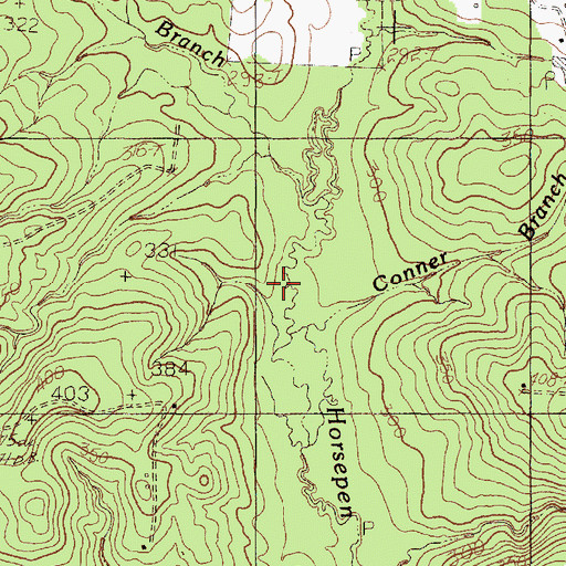Topographic Map of Conner Branch, TX
