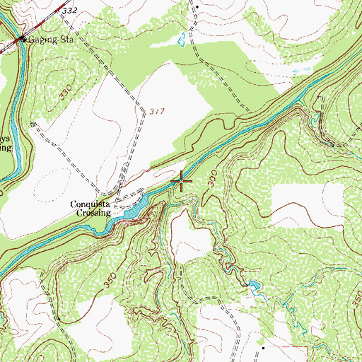 Topographic Map of Conquista Creek, TX