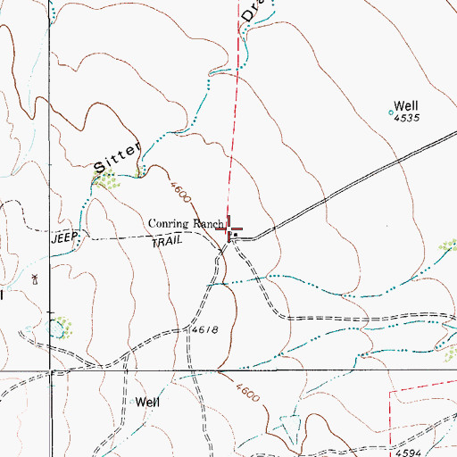 Topographic Map of Conring Ranch, TX