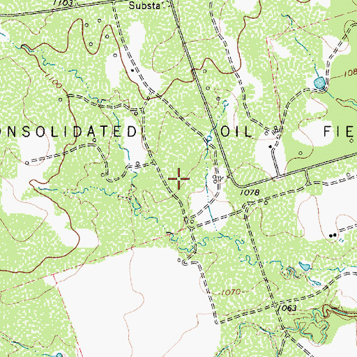 Topographic Map of Consolidated Oil Field, TX