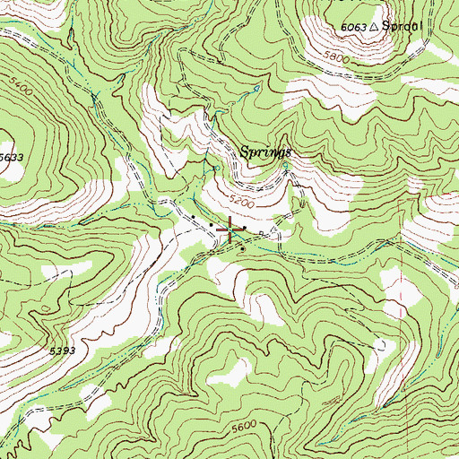 Topographic Map of Cook Creek, TX