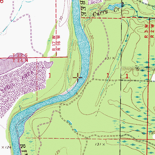 Topographic Map of Clantons Bar, AL