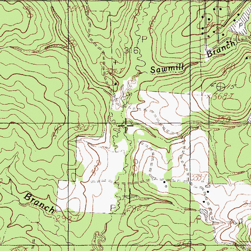 Topographic Map of Coontop Creek, TX