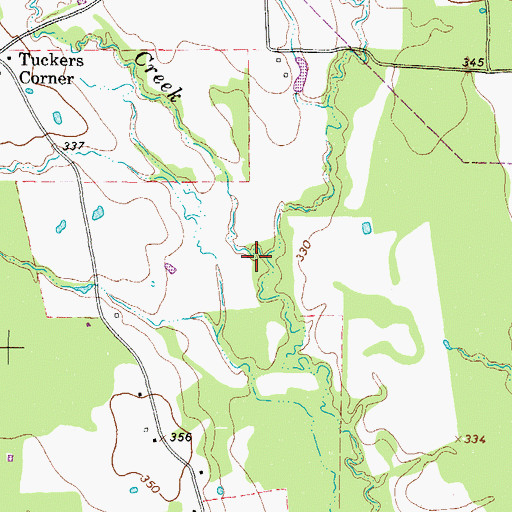 Topographic Map of Cooper Creek, TX