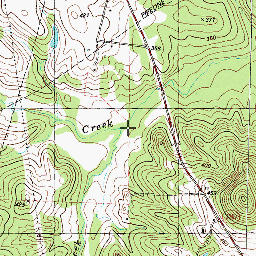 Topographic Map of Cooper Creek, TX