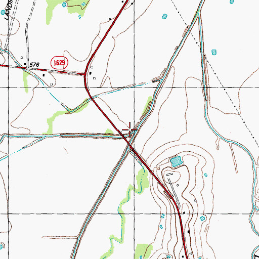 Topographic Map of Cooper Creek, TX