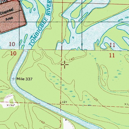 Topographic Map of Coalfire Cut Off, AL