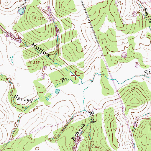 Topographic Map of Coopers Hollow, TX