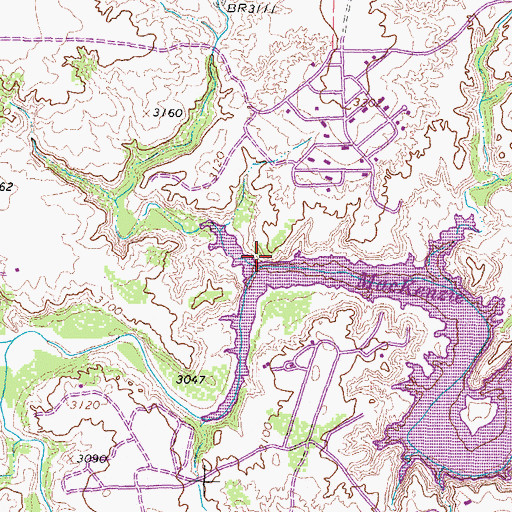 Topographic Map of Cope Creek, TX
