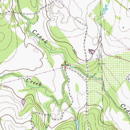 Topographic Map of Copperas Creek, TX
