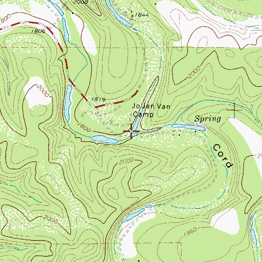 Topographic Map of Cord Spring Draw, TX