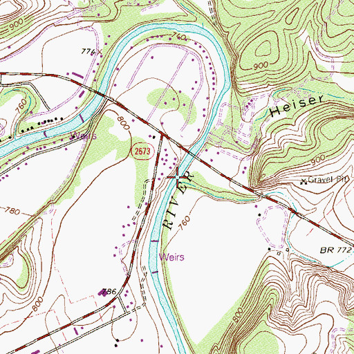 Topographic Map of Cordova Hollow, TX