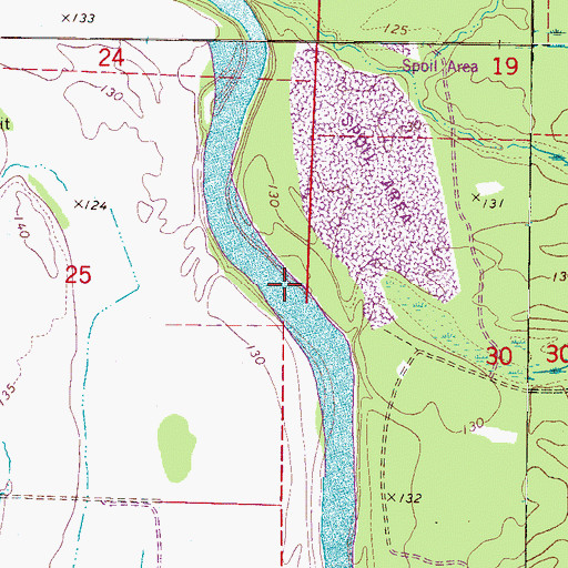 Topographic Map of Colemans Shoals, AL