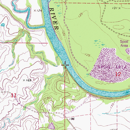 Topographic Map of Cooks Landing (historical), AL
